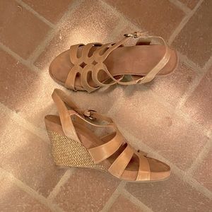 Wedge Strappy Leather Sandals